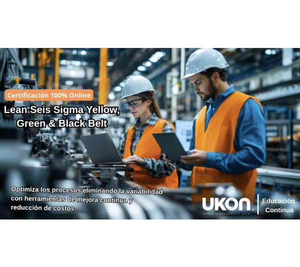 Certificación Lean Seis Sigma Nivel Yellow, Green & Black Belt.